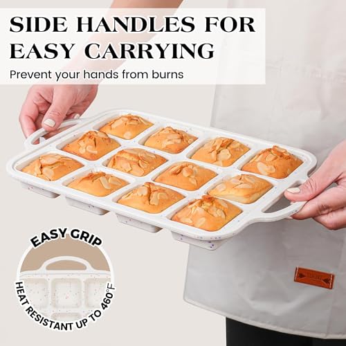 Mini Individual Square Brownie Pan with Dividers (2 Count)