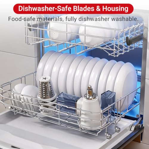 Updated Cheese Grater Slicer Shredder Attachment for KitchenAid Stand Mixers (4 Blades)