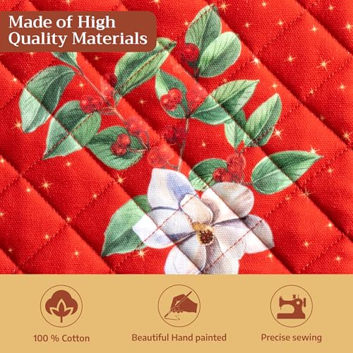 Pot Holders 100% Cotton Potholders (107 - Noel / 8" x 8" (Pot Holder Pack of 2))