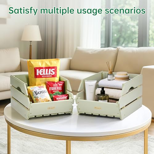 Wood Potato Onion Storage Bins (Pebble Gray)