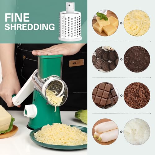 Rotary Cheese Grater Hand Crank Cheese Shredder for Fresh Cheese