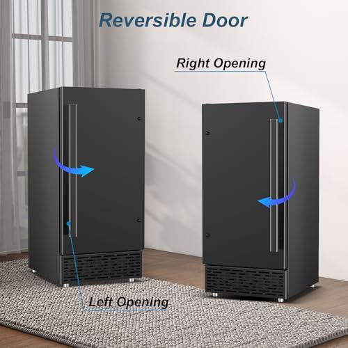 120 lbs High Output Commercial Ice Maker Undercounter Reversible Door