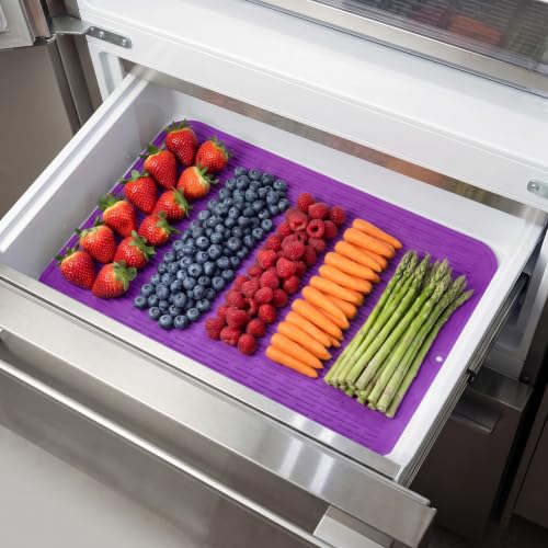 Silicone Dish Drying Mat for Multiple Usage (Purple / 32"L x 18"W)