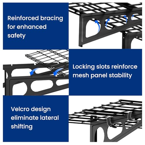1 Pack 2x6ft Garage Shelving Wall (1 pack-2x6 ft / Black)