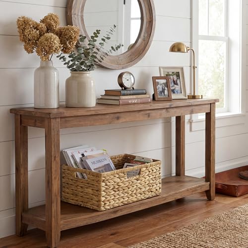 Large Wicker Basket (Natural (Water Hyacinth) / 16½"L x 13"W x 7½"H)