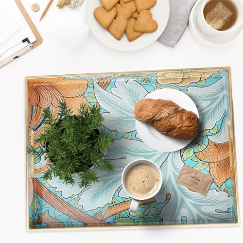 Plastic Serving Tray with Handles for Coffee Table (Multi E)