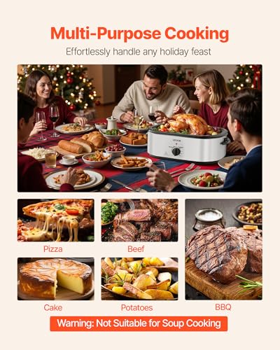 Roaster Oven 22QT Electric Roasting Pan (Silver / 22QT)