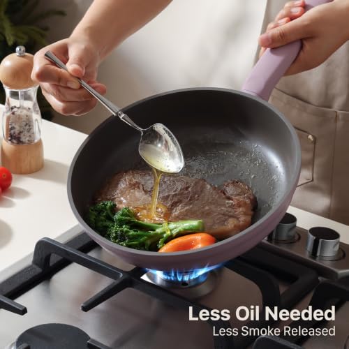 Nonstick Pots and Pans Set (Lavender / 17pcs)