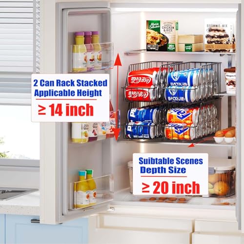 4 Tier Stackable Can Rack Organizer for Kitchen Pantry