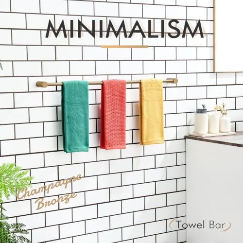 Towel Bars Champagne Bronze for Bathroom Wall Mounted 36 (Champagne Bronze / 36-Inch)
