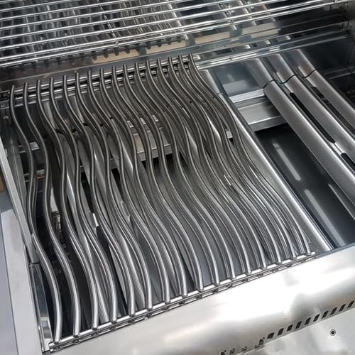 17-3/4" Stainless Steel 2Pack Waved Cooking Grids Grates Replacement Parts for Napoleon Rogue 425 Gas Grill S83013 (17 3/4 x 23-1/2 '')