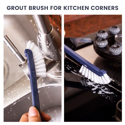 Dish Brush 2 Pack Dish Scrub Brush and 2 Pack Grout Brush