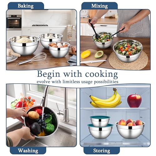 Mixing Bowls Set with Lids (6 Count)