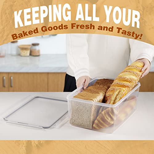 2 Pack Large Bread Box for Kitchen Countertop