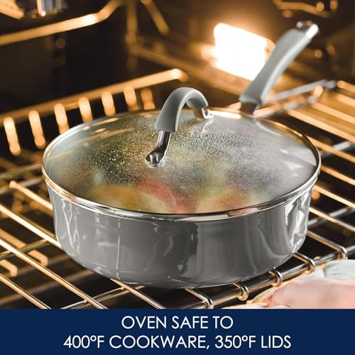 Cucina Nonstick Cookware (Sea Salt Gray / 12 Piece Porcelain Enamel)