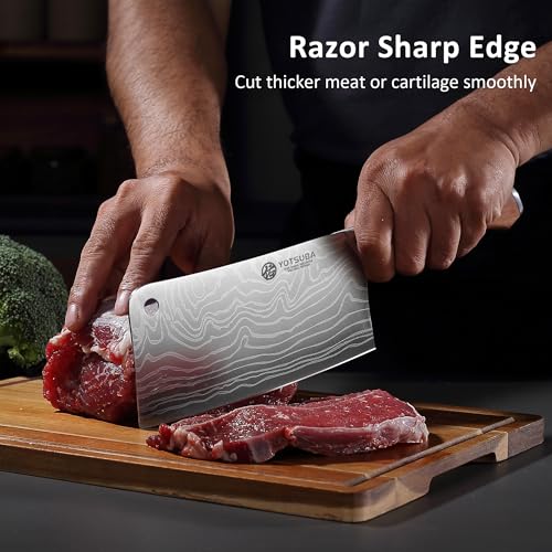 7 Inch Cleaver Knife with Full Tang Rosewood Handle (7 inch cleaver knife)