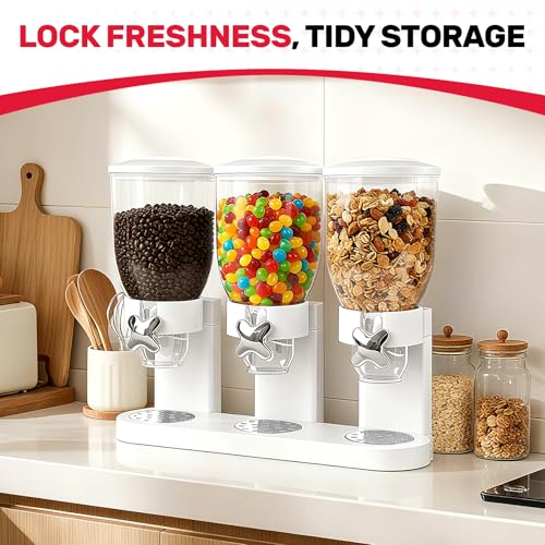 Triple Cereal Dispenser Countertop 2L (Triple 6L White)