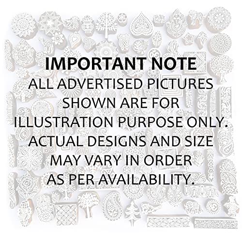 Assorted Wooden Block Printing Stamps (250 Pcs / Bulk01_250)