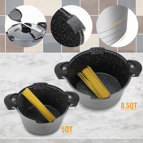 5QT Pasta Pot with Strainer Lid (5 Quarts)