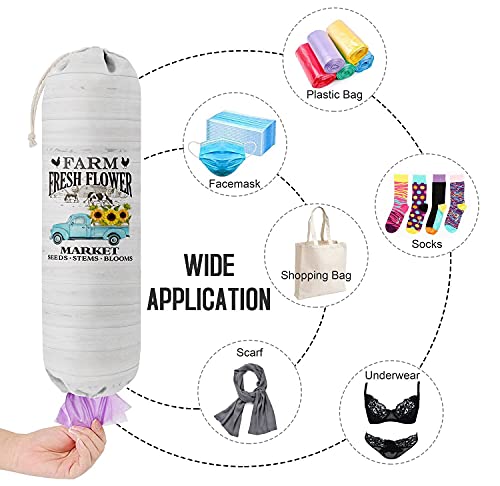 Grocery Bags Holder Organizer for Shopping Bags (Farmhouse 03)