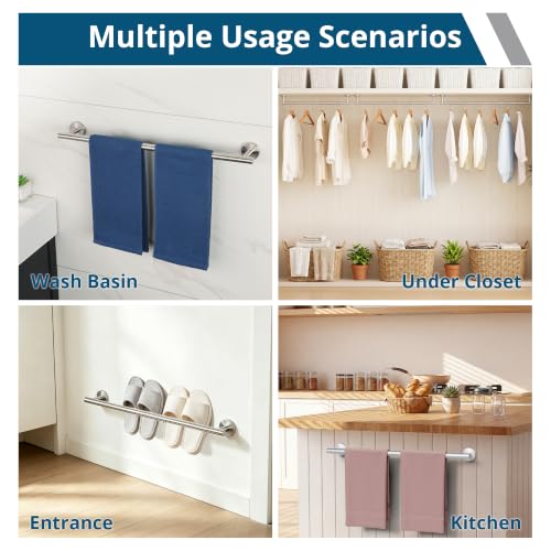 Towel Racks for Bathroom 24 Inch (Brushed Nickel / 24" (21" Hanging Length))