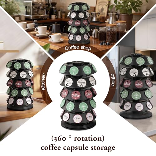 K Cup Holder Coffee Pods Holder with 40 K (New Model Black)