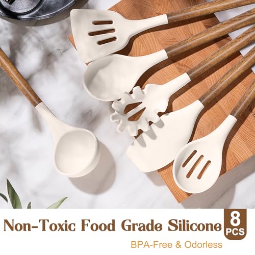 Silicone Cooking Utensil Set (Khaki)