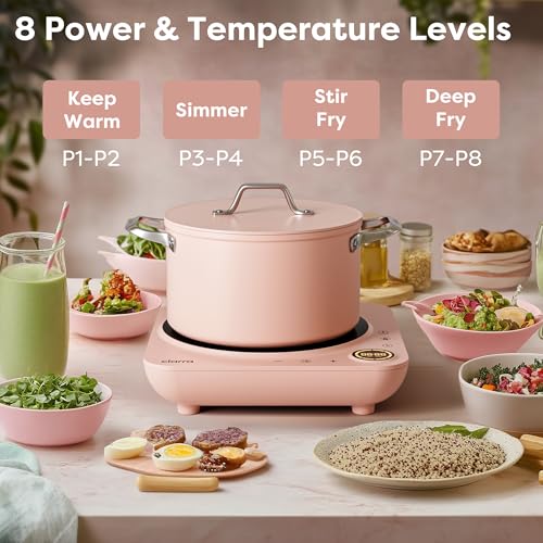 Portable Induction Cooktop (Light pink)