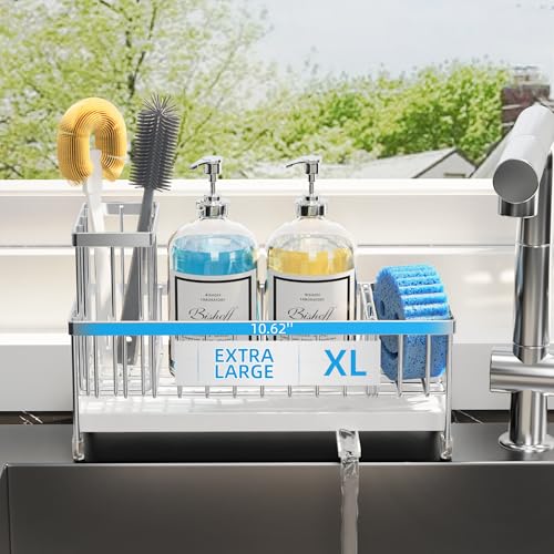 Larger Version Sponge Holder for Kitchen Sink (Stainless Steel)