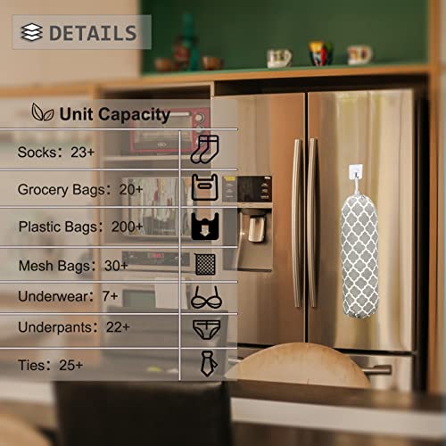 Wall Mount Plastic Bag Organizer (Grey Lantern)
