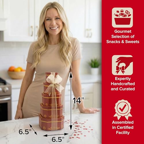 Designed Gift Basket Tower with Cookies