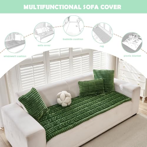 Couch Cover for Dogs Washable Non (Green / 27.6X70.9)