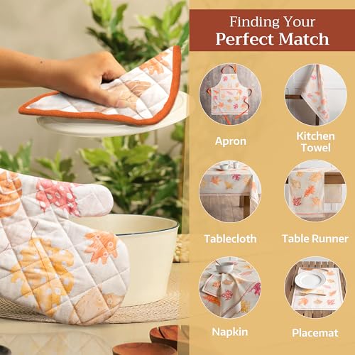 Pot Holders 100% Cotton Potholders (103 - Colours of Autumn / 8" x 8" (Pot Holder Pack of 1))