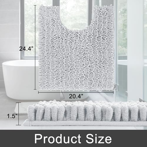 Toilet Rug U Shaped Washable 24x20 Inch