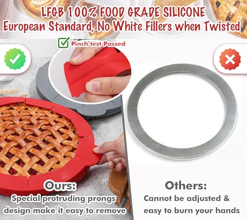 Pie Crust Protector Shield Adjustable Pie Crust Shield Fits 11.5