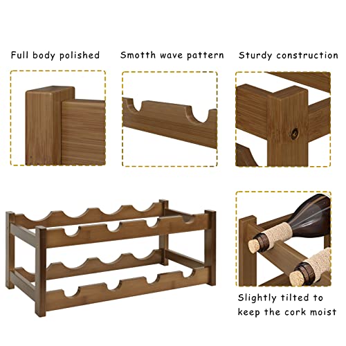 Bamboo Wine Rack (2-tier-Brown)