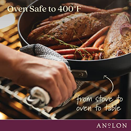 Advanced Home Nonstick Saucepan with Straining Lid (2 Quarts / Onyx)