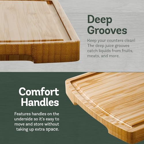 Bamboo Cutting Boards for Kitchen (4-Piece)