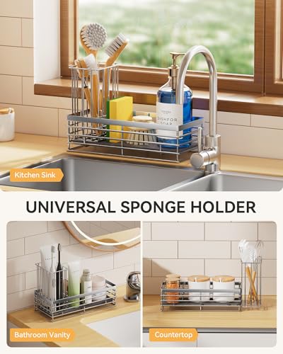 Sink Caddy With Stone Drying Tray (Silver-1 / Medium)
