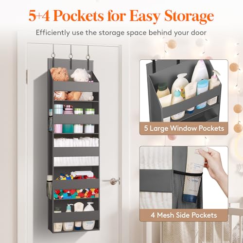 2 Pack Over the Door Organizer 5 Section Hanging Storage