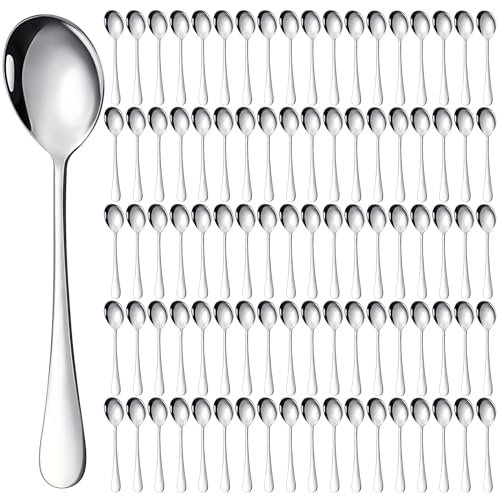 100 Pcs Soup Spoons Bulk