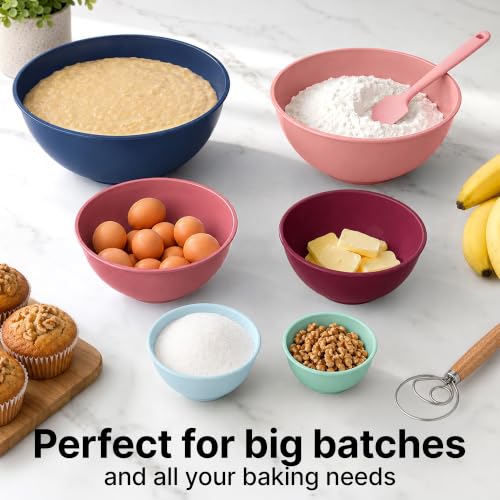 12 Piece Plastic Mixing Bowls with Leak (452.48 Count)
