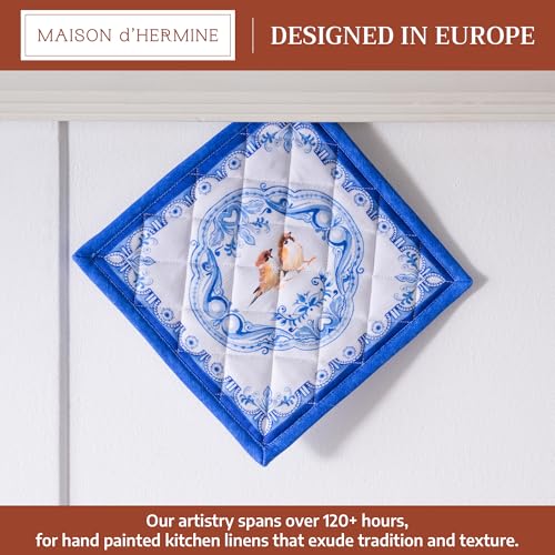 Pot Holders 100% Cotton Potholders (008 - Amsterdam Canals / 8" x 8" (Pot Holder Pack of 1))