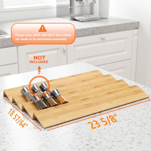 Bamboo Spice Drawer Organizer with Non (8 Count)