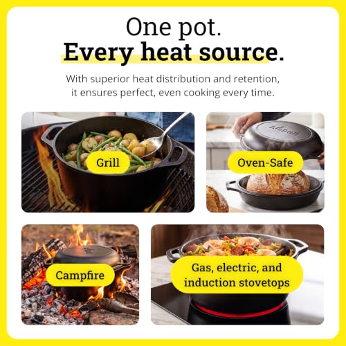 Cast Iron Dutch Oven with Loop Handle (5 Quart / Dutch Oven)