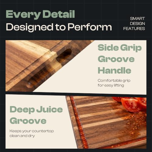 Acacia Wood Cutting Board (30"L x 20"W)