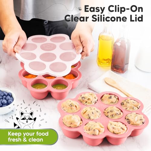 Silicone Food Freezer Trays with Lid (Blossom)