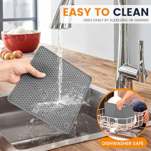 Silicone Trivet Mats 4 Heat Resistant Pot Holders Multipurpose Non