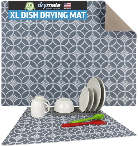 Jumbo XL Dish Drying Mat (Indigo Grey / 19" x 24")