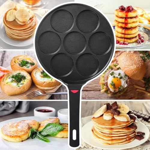 Pancake Pan Maker Nonstick Induction Compatible (7-cup)